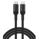 POWERTECH καλώδιο USB-C PTR-0135, PD 60W, 10Gbps, copper, 1m, μαύρο