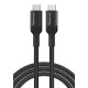 POWERTECH καλώδιο USB-C PTR-0136, PD 100W, 20Gbps, copper, 1m, μαύρο