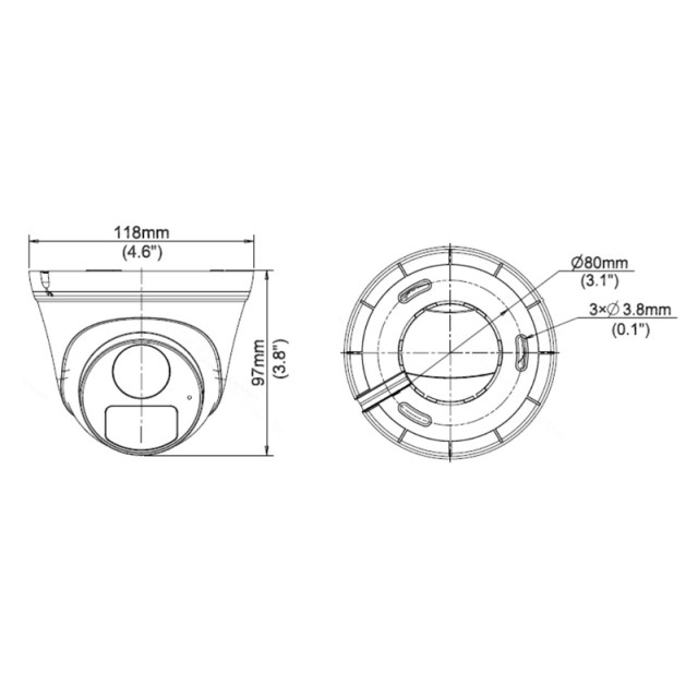 UNIARCH IP κάμερα IPC-T122-APF28, 2.8mm, 2MP, IP67, PoE, IR έως 30m