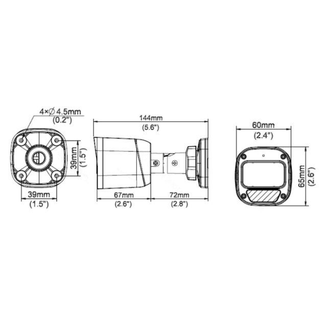 UNIARCH IP κάμερα IPC-B125-APF28, 2.8mm, 5MP, IP67, PoE, IR έως 30m