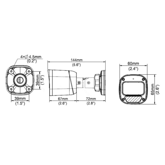 UNIARCH IP κάμερα IPC-B122-APF28, 2.8mm, 2MP, IP67, PoE, IR έως 30m