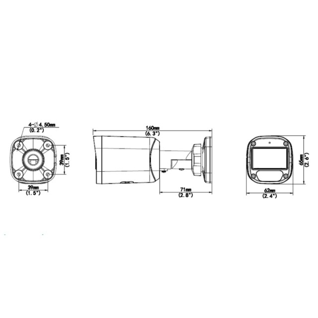 UNIARCH IP κάμερα IPC-B124-APF28K, 2.8mm, 4MP, IP67, PoE, SD, IR 30m