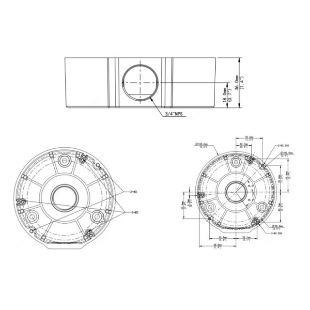 UNIARCH βάση κάμερας TR-JB03-G-IN, μεταλλική, λευκή