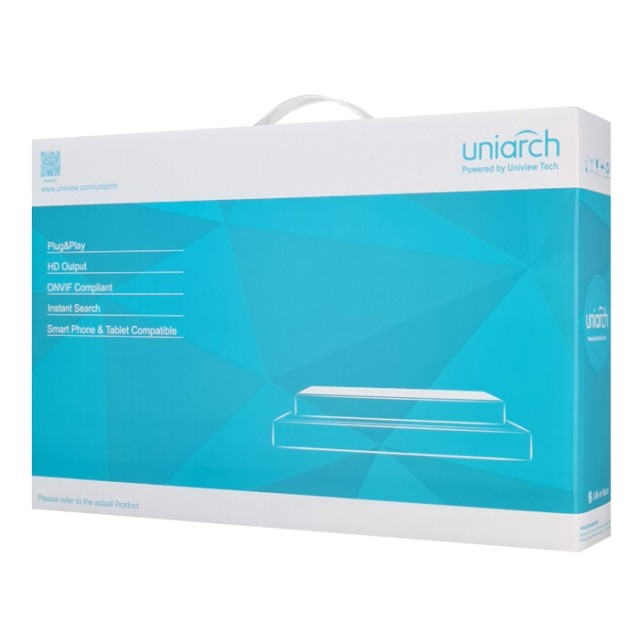 UNIARCH NVR καταγραφικό NVR-216S2, H.265/H.264, 8MP, 16 κανάλια