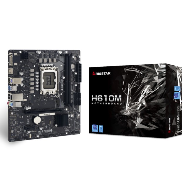 BIOSTAR μητρική H610MH-D5, 2x DDR5, s1700, uATX, GbE LAN, 7CH, Ver. 6.3