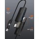 CABLETIME USB hub CT-HUBT3-PB, 4x θυρών, 5Gbps, USB/USB-C σύνδεση, μαύρο