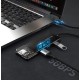 CABLETIME USB hub CT-HUBT2-PB, 4x θυρών, 5Gbps, USB σύνδεση, 1m, μαύρο