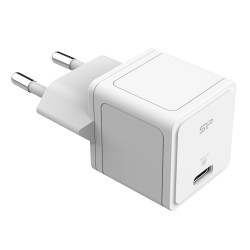 SILICON POWER φορτιστής τοίχου SP20WASYQM121PCW, USB-C, PD 20W, λευκός