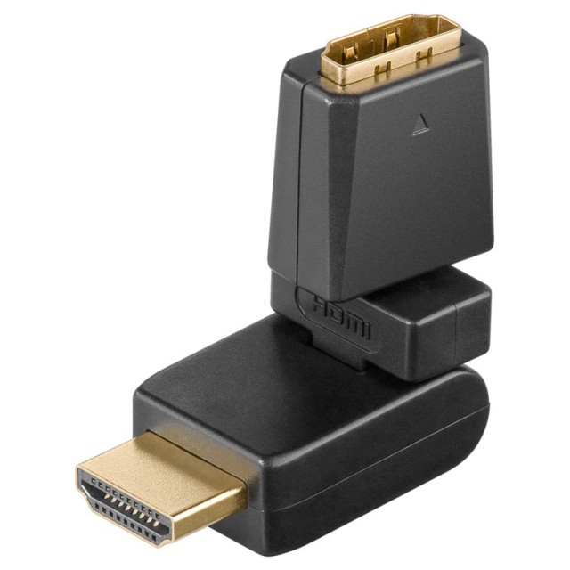 GOOBAY αντάπτορας HDMI 60757, 360° περιστρεφόμενος, 4K/60Hz, μαύρος