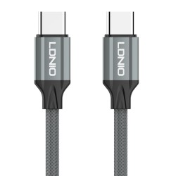 LDNIO καλώδιο USB-C σε USB-C LC441C, 65W PD, 1m, γκρι