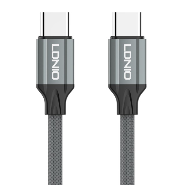 LDNIO καλώδιο USB-C σε USB-C LC441C, 65W PD, 1m, γκρι