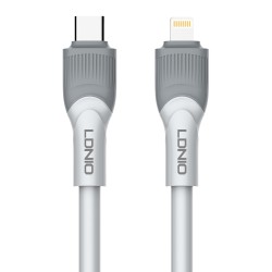 LDNIO καλώδιο Lightning σε USB-C LC601I, 30W PD, 1m, γκρι