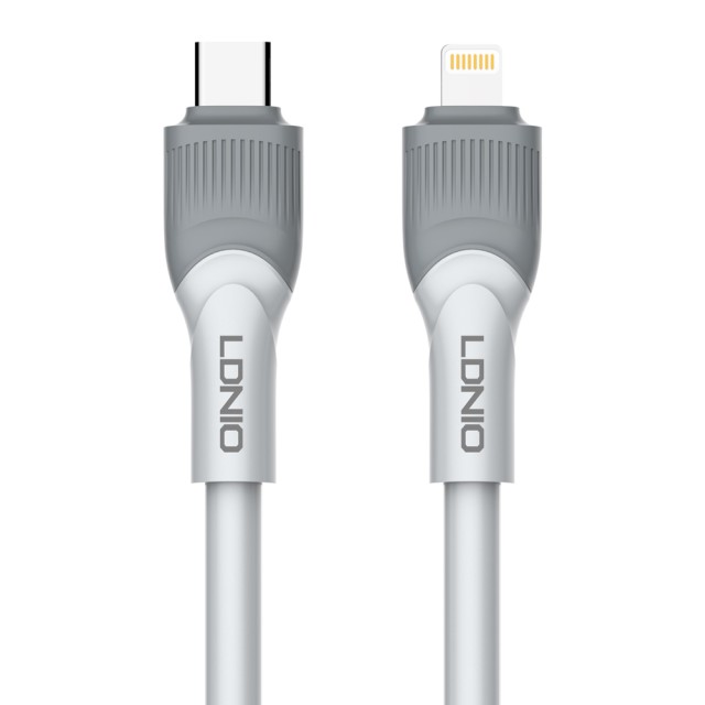 LDNIO καλώδιο Lightning σε USB-C LC602I, 30W PD, 2m, γκρι