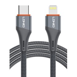 LDNIO καλώδιο Lightning σε USB-C LC631I, 30W PD, 1m, γκρι