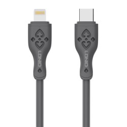 LDNIO καλώδιο Lightning σε USB-C LC811I, 30W PD, 1m, γκρι