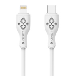 LDNIO καλώδιο Lightning σε USB-C LC812I, 30W PD, 2m, λευκό