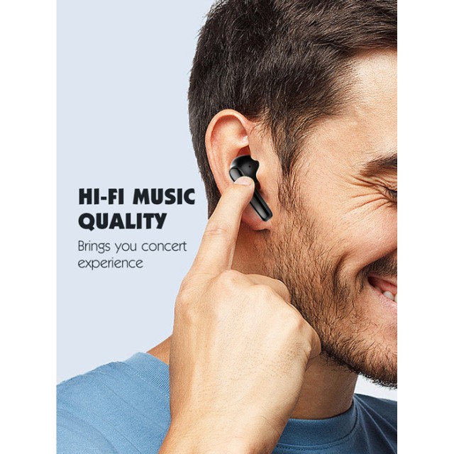 LDNIO earphones με θήκη φόρτισης T01, True Wireless, HiFi, Φ10mm, χρυσά