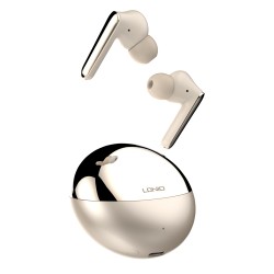 LDNIO earphones με θήκη φόρτισης T01, True Wireless, HiFi, Φ10mm, χρυσά