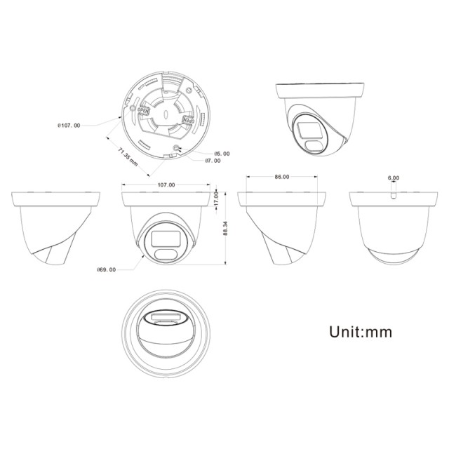 LONGSE υβριδική κάμερα CMSDTHC500FKEW, 2.8mm, 8MP, IP65, LED έως 25m LONGSE υβριδική κάμερα CMSDTHC500FKEW, 2.8mm, 8MP, IP65, LED έως 25m