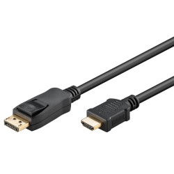 GOOBAY καλώδιο DisplayPort σε HDMI 64838, 4K/30Hz, 5m, μαύρο