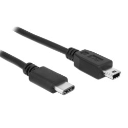 POWERTECH καλώδιο USB-C σε USB Mini CAB-UC079, 1.5m, μαύρο