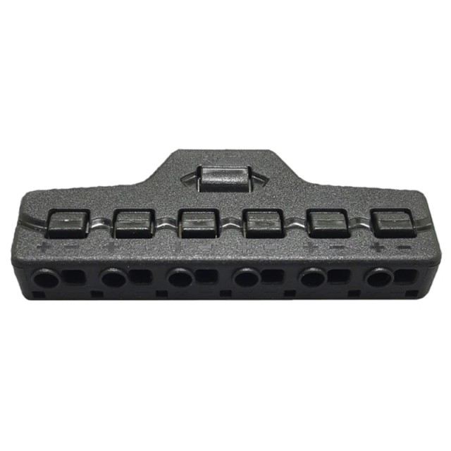 Splitter block TOOL-0095 για LED καλωδιοταινίες, 6-port, μαύρο