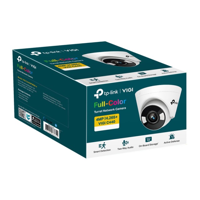 TP-LINK IP κάμερα VIGI C440, 2.8mm, 4MP, PoE, SD, Ver. 2.0