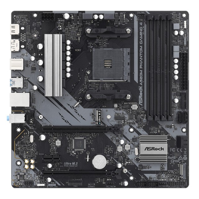 ASROCK μητρική A520M Phantom Gaming 4, 4x DDR4, AM4, USB 3.2, mATX