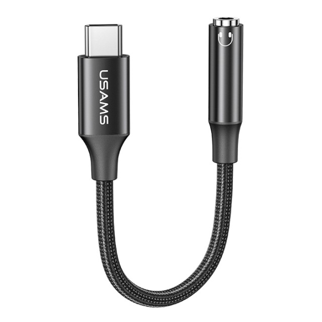 USAMS αντάπτορας USB-C σε 3.5mm US-SJ599, μαύρος