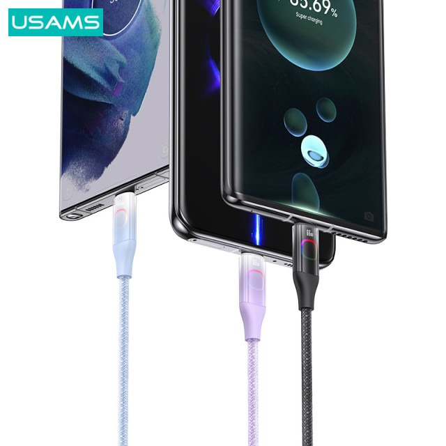 USAMS καλώδιο USB-C σε USB US-SJ636, 66W, 1.2m, μαύρο