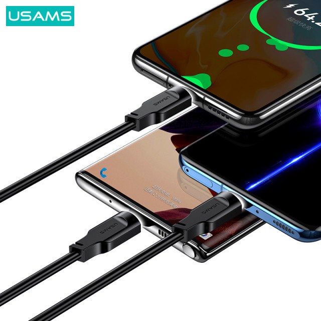 USAMS καλώδιο USB-C σε USB-C US-SJ567, 100W PD, 1.2m, μαύρο