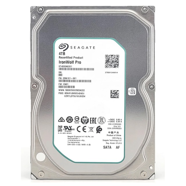 SEAGATE σκληρός δίσκος 3.5" Iron Wolf Pro, 4TB 256MB, 7200RPM, 6Gb/s, FR