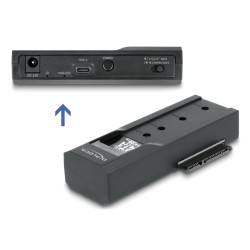 DELOCK docking station 64253 για M.2 NVMe/SATA SSD & HDD, 10Gbps, μαύρο