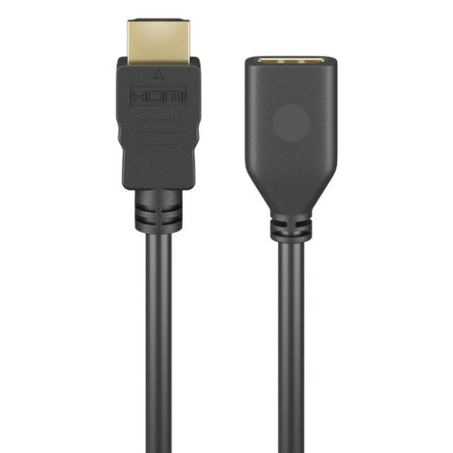 GOOBAY καλώδιο προέκτασης HDMI 61309 Ethernet, 4K/60Hz 18Gbps, 2m, μαύρο