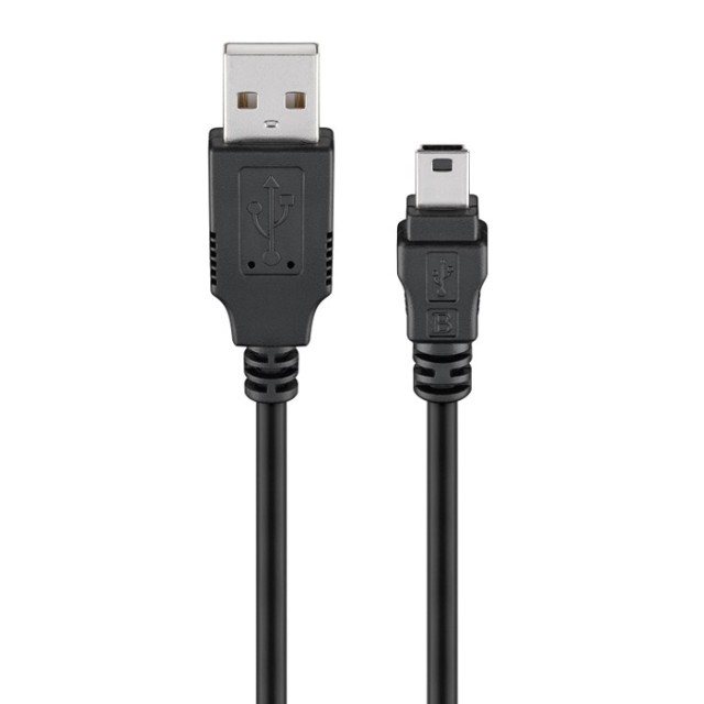 GOOBAY καλώδιο USB σε USB Mini 45740, 480Mbps, 1m, μαύρο