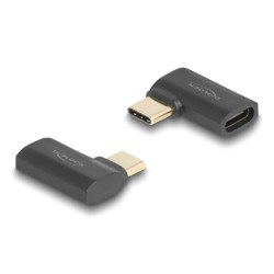 DELOCK αντάπτορας USB-C 60245, αρσενικό σε θηλυκό, 240W, 40Gbps, μαύρος