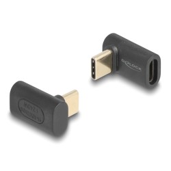 DELOCK αντάπτορας USB-C 60246, αρσενικό σε θηλυκό, 240W, 40Gbps, μαύρος