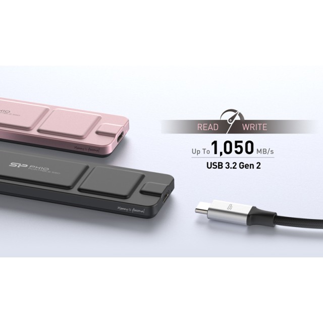 SILICON POWER εξωτερικός SSD PX10, 1TB, USB 3.2, 1050-1050MB/s, μαύρος