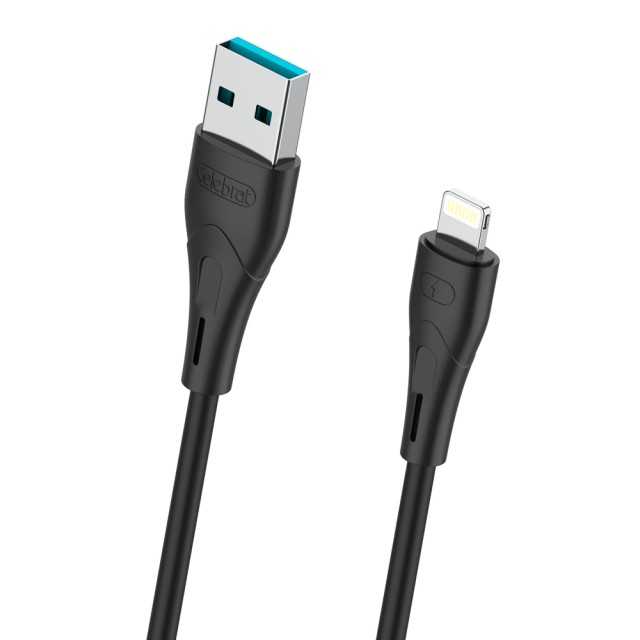 CELEBRAT καλώδιο Lightning σε USB CB-18I, 12W 2.4A, 480Mbps, 1m, μαύρο