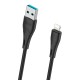 CELEBRAT καλώδιο Lightning σε USB CB-18I, 12W 2.4A, 480Mbps, 1m, μαύρο