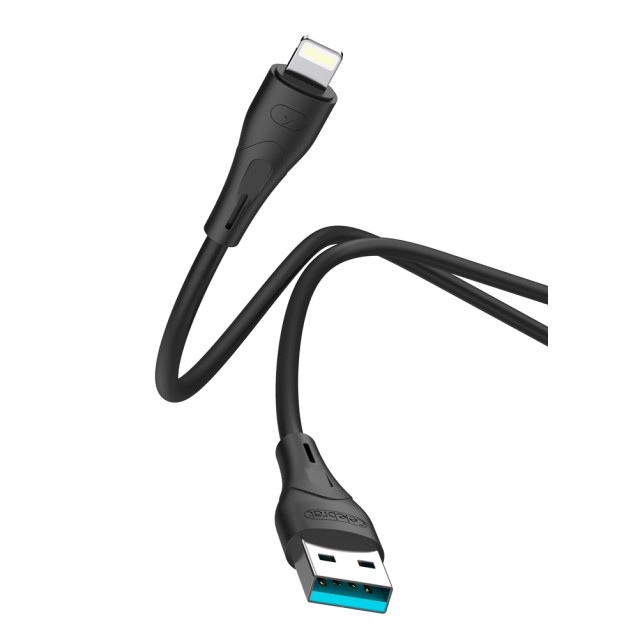 CELEBRAT καλώδιο Lightning σε USB CB-18I, 12W 2.4A, 480Mbps, 1m, μαύρο