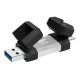 SILICON POWER USB Flash Drive C51, USB/USB-C, 64GB, 120MBps, ασημί