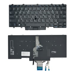 Πληκτρολόγιο για Dell Latitude 5490/5470/5480 KEY-109, backlight, μαύρο