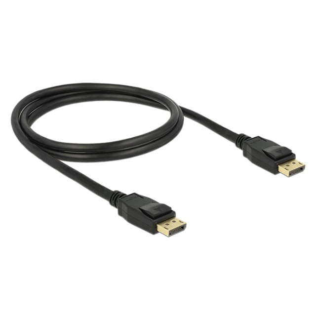 DELOCK καλώδιο DisplayPort 1.2 83805, 4K/60Hz, 21.6 Gbps, 1m, μαύρο