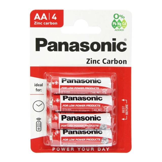 PANASONIC μπαταρίες Zinc Carbon, AA/LR6, 1.5V, 4τμχ