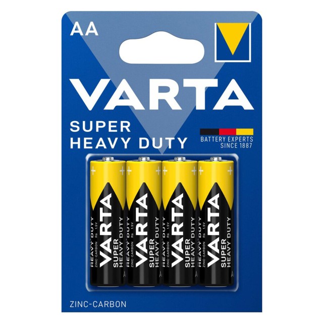 VARTA μπαταρίες Zinc Carbon Super Heavy Duty, AA/R6P, 1.5V, 4τμχ