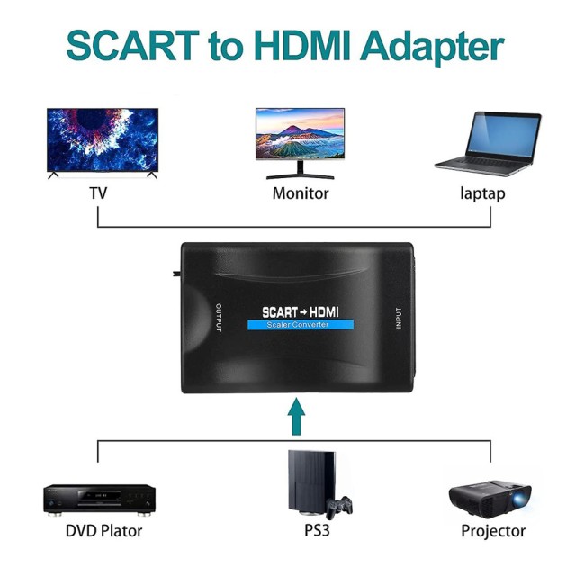 Αντάπτορας SCART σε HDMI CAB-H152, 10.2Gbps, NTSC & PAL, μαύρος