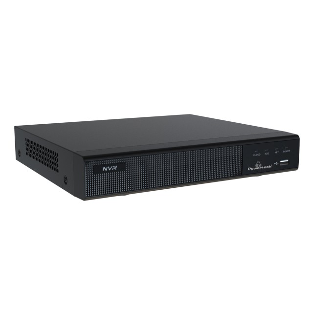 POWERTECH NVR καταγραφικό με 4 κάμερες PT-1233, 4K, 4MP, 9 κανάλια