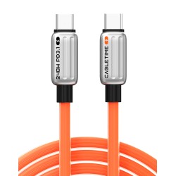 CABLETIME καλώδιο USB-C CT-CM240-ZSO1, 240W, 480Mbps, 1m, πορτοκαλί