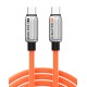 CABLETIME καλώδιο USB-C CT-CM240-ZSO1, 240W, 480Mbps, 1m, πορτοκαλί